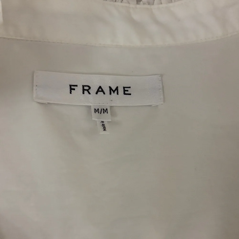 Frame Denim White Button-Up Blouse - Picture 2 of 2